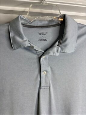 Van Heusen Men's Light Blue Performance Polo large